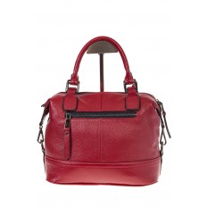 На фото 3 - Мягкая женская сумка из кожи красного цвета 3858AK