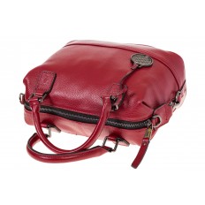 На фото 4 - Мягкая женская сумка из кожи красного цвета 3858AK