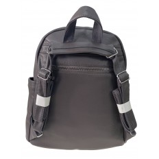 На фото 2 - Сумка-рюкзак из искусственной кожи, цвет  серый