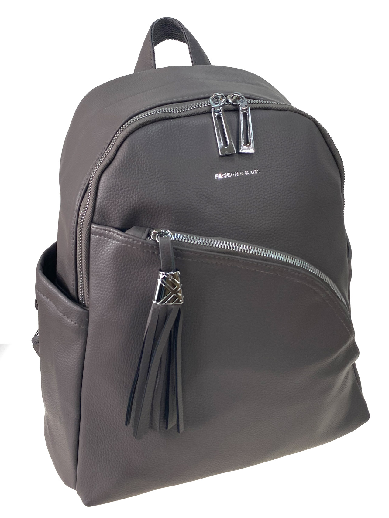 На фото 1 - Сумка-рюкзак из искусственной кожи, цвет  серый