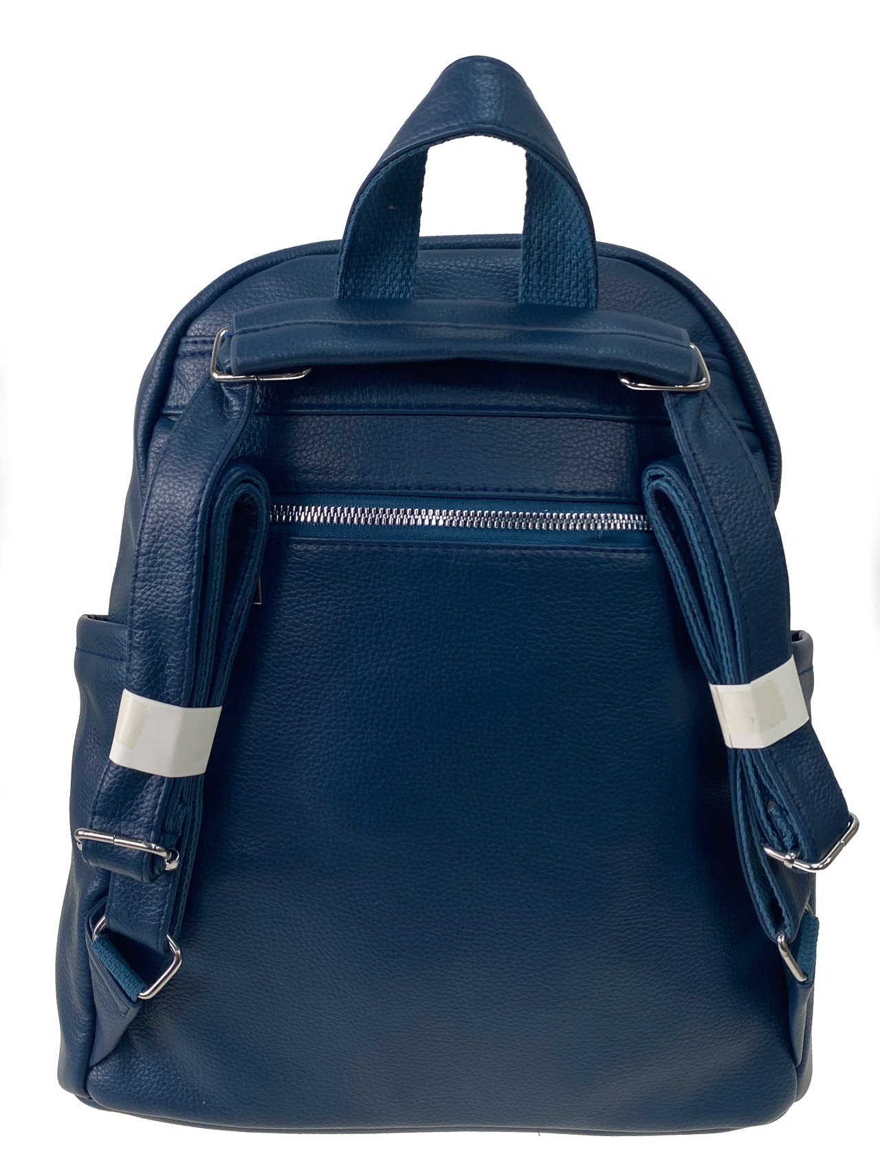 На фото 2 - Сумка-рюкзак из искусственной кожи, цвет  синий