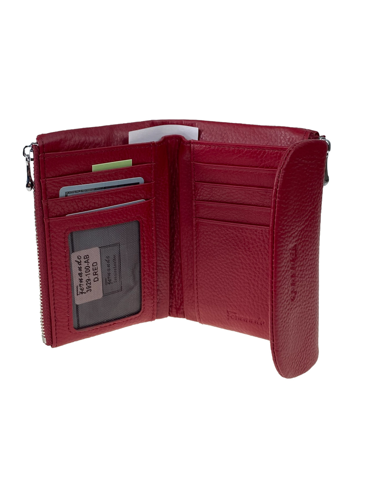 На фото 2 - Женский кошелек из фактурной натуральной кожи, цвет бордовый
