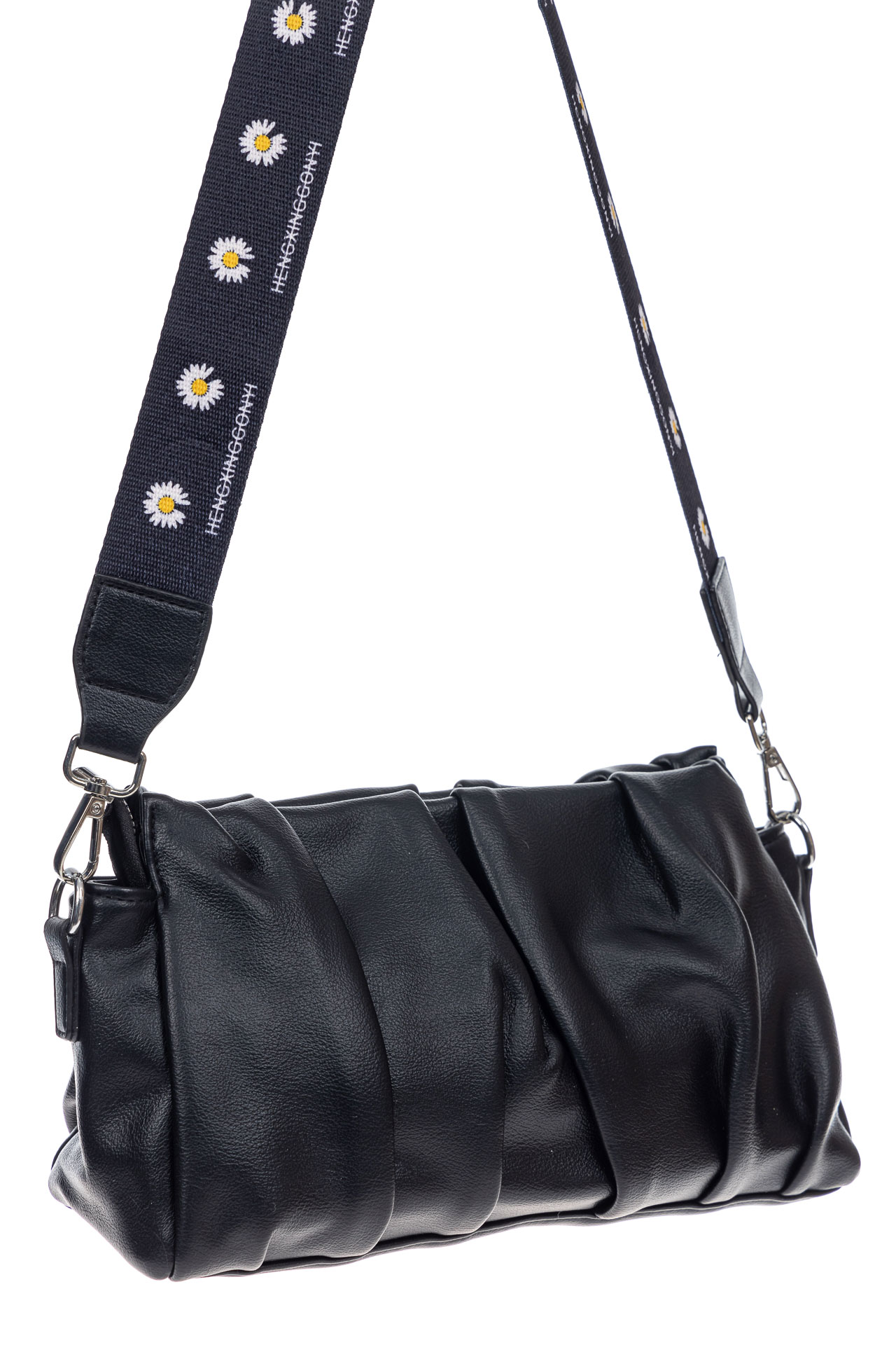 На фото 3 -  Женская сумка из искусственной кожи,цвет черный