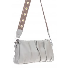 На фото 3 - Женская сумка из искусственной кожи, цвет светло серый