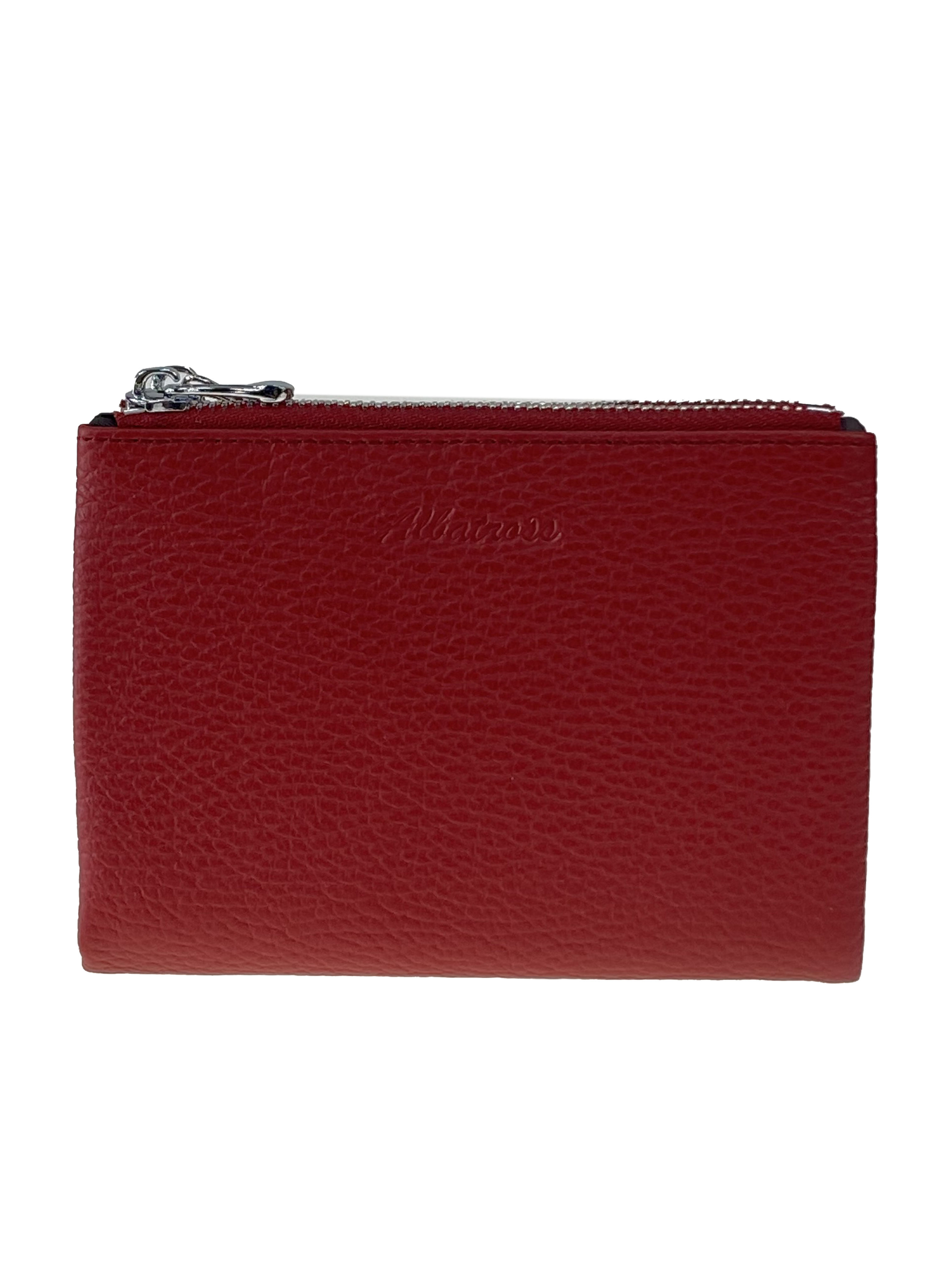 На фото 1 - Женский кожаный кошелёк, цвет бордо