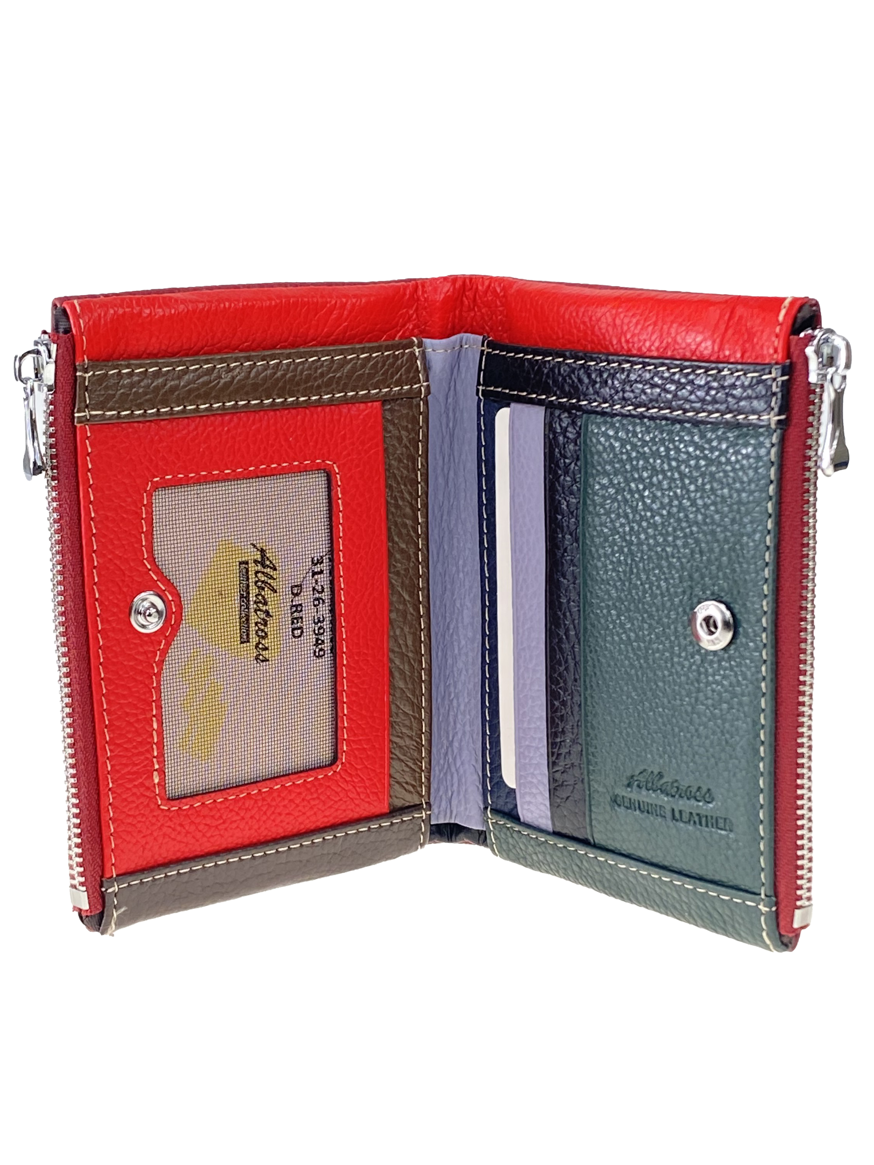 На фото 2 - Женский кожаный кошелёк, цвет бордо