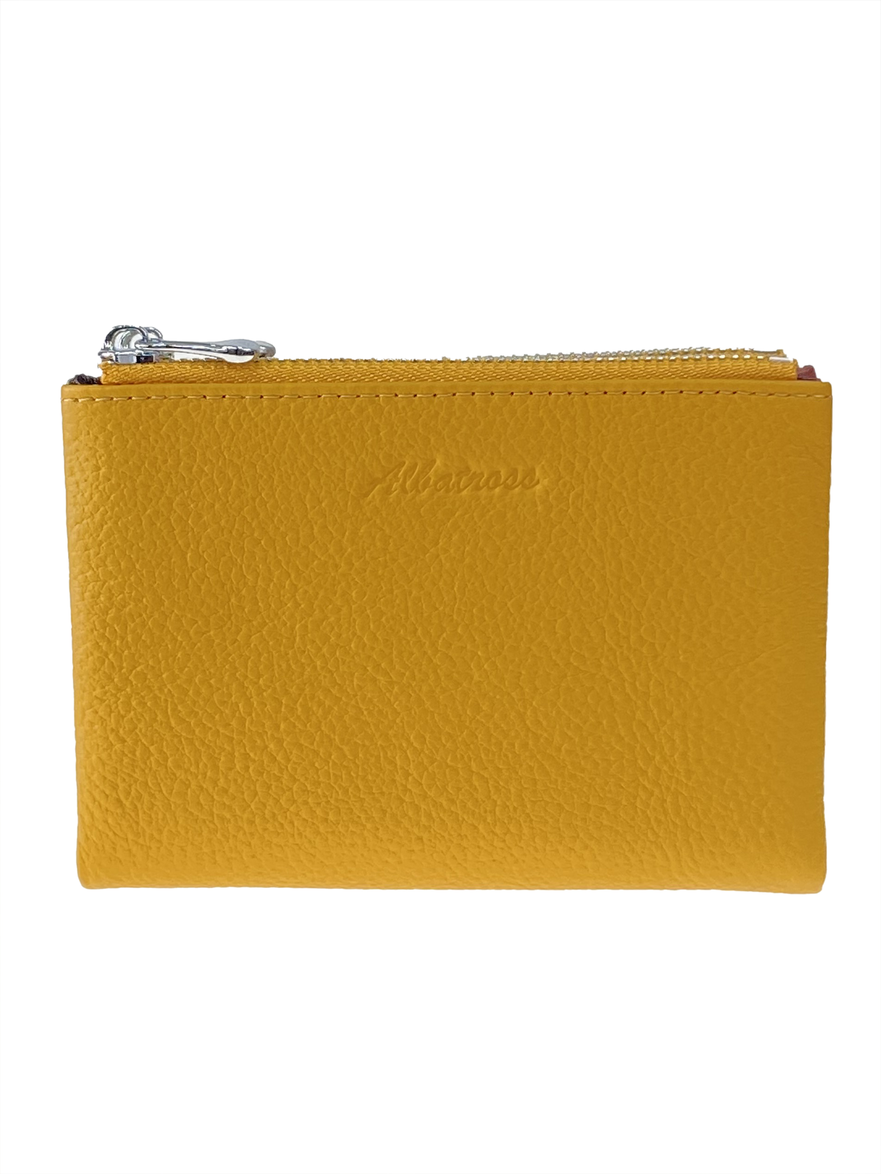 На фото 1 - Женский кожаный кошелёк, цвет жёлто-оранжевый