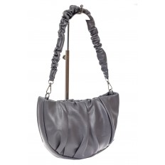 На фото 2 - Женская сумка-седло из мягкой искусственной кожи, цвет серый