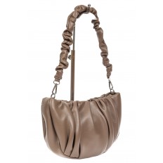 На фото 2 - Женская сумка-седло из мягкой искусственной кожи, цвет коричневый