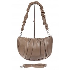 На фото 3 - Женская сумка-седло из мягкой искусственной кожи, цвет коричневый