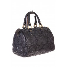 На фото 1 - Женская вечерняя сумка с пайетками, цвет чёрный