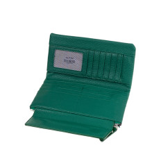 На фото 2 -  Женское портмоне из искусственной кожи, цвет зеленый