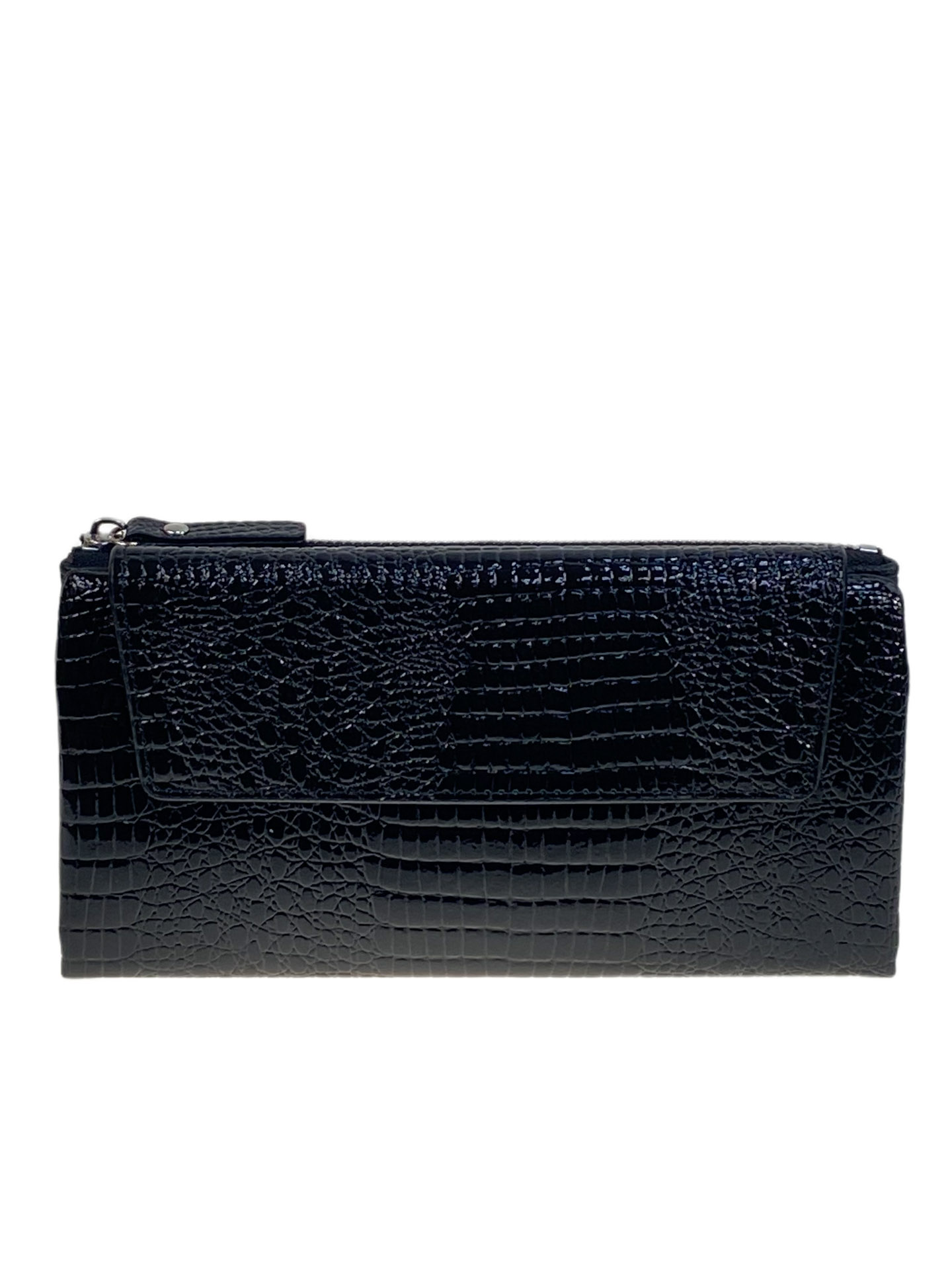 На фото 1 -  Женское портмоне из искусственной кожи, цвет черный