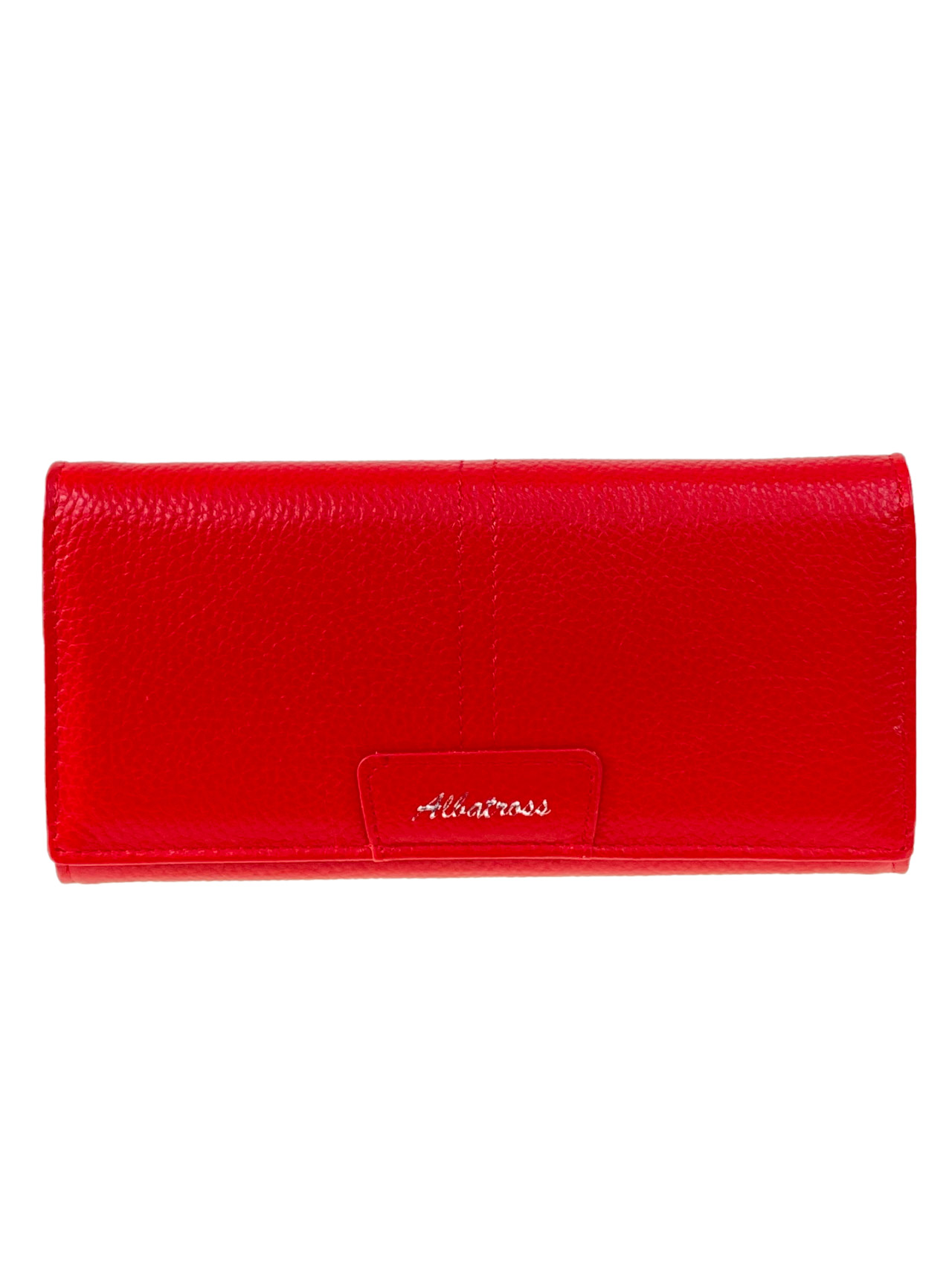 На фото 1 - Женское портмоне из натуральной кожи, цвет ярко красный