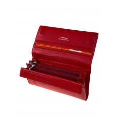 На фото 2 - Женское портмоне из натуральной кожи, цвет ярко красный