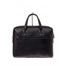 На фото 3 - Мужской кожаный портфель, цвет черный