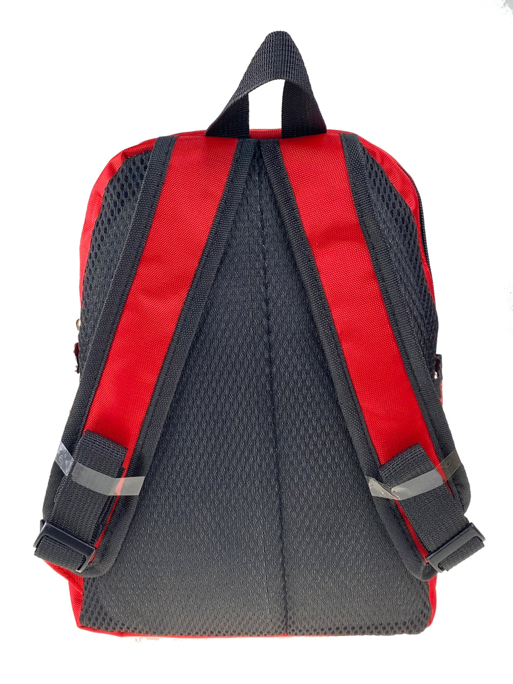 На фото 3 - Красный рюкзак детский с ярким принтом