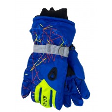 На фото 1 - Подростковые утепленные перчатки, цвет ярко синий