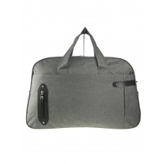 На фото 2 - Текстильная дорожная сумка, цвет серый