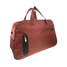 На фото 1 - Текстильная дорожная сумка , цвет красный