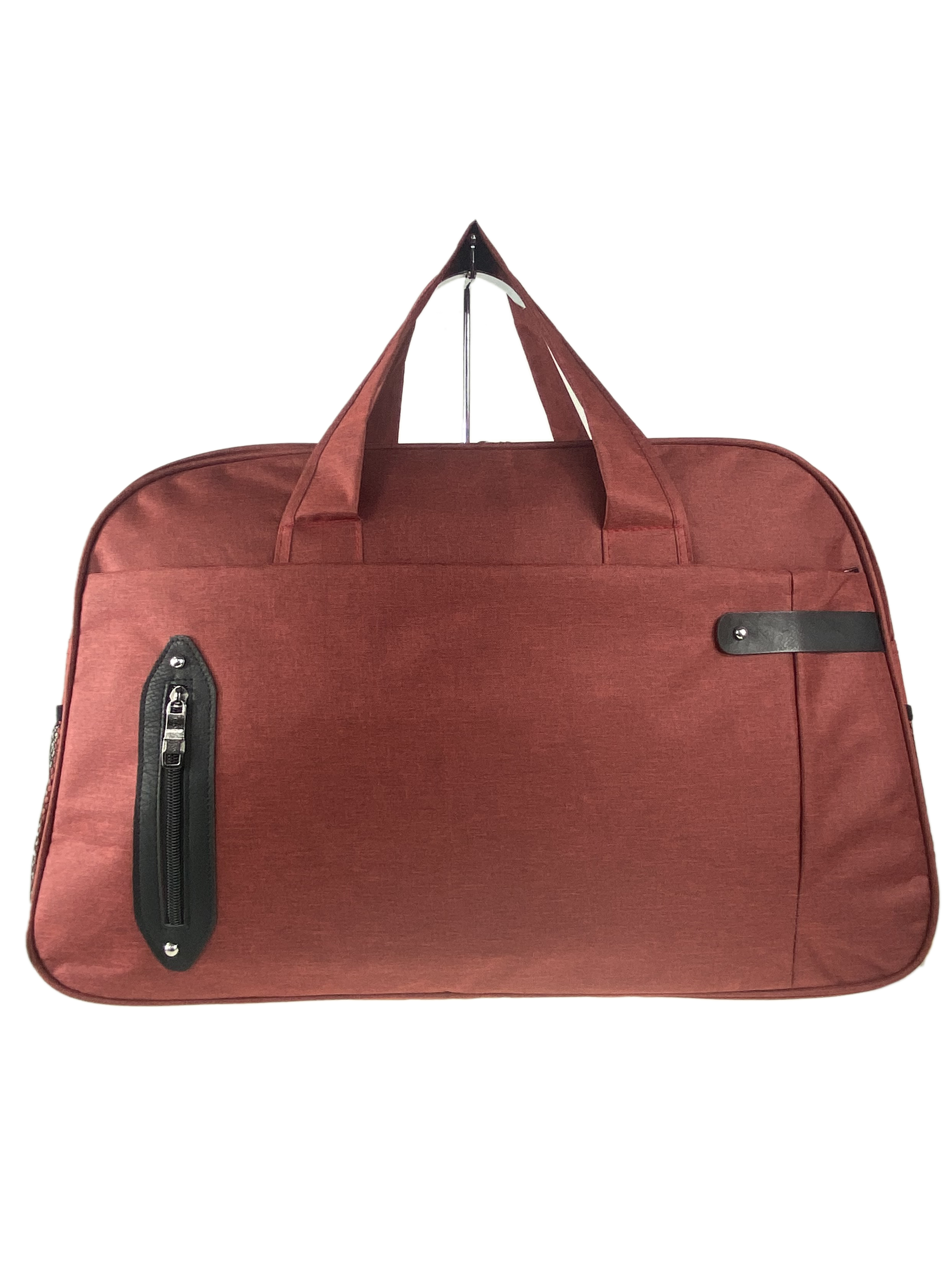 На фото 2 - Текстильная дорожная сумка , цвет красный