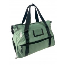 На фото 1 - Дорожная сумка из текстиля , цвет зеленый