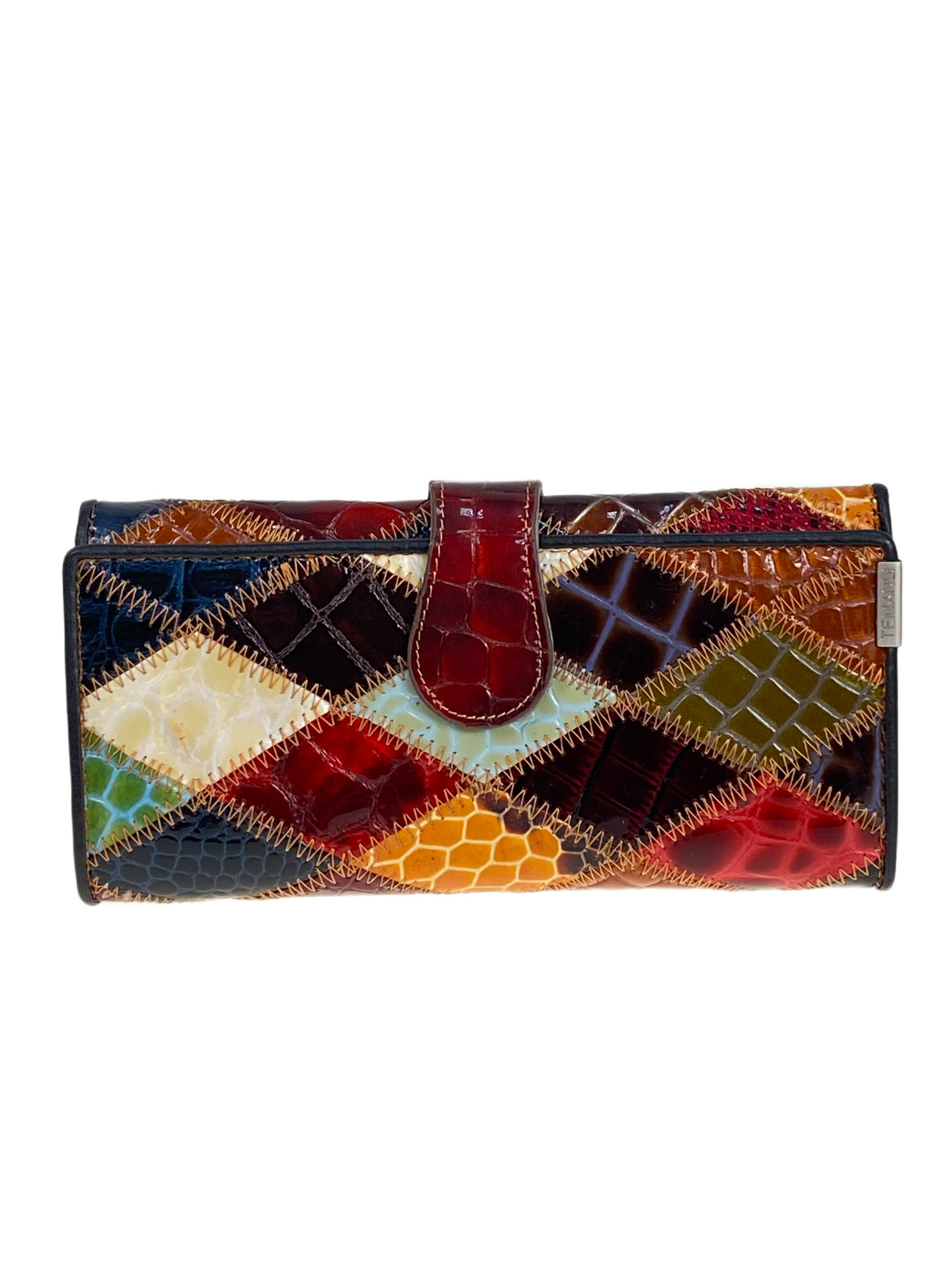 На фото 1 -  Женское портмоне из натуральной кожи мультицвет