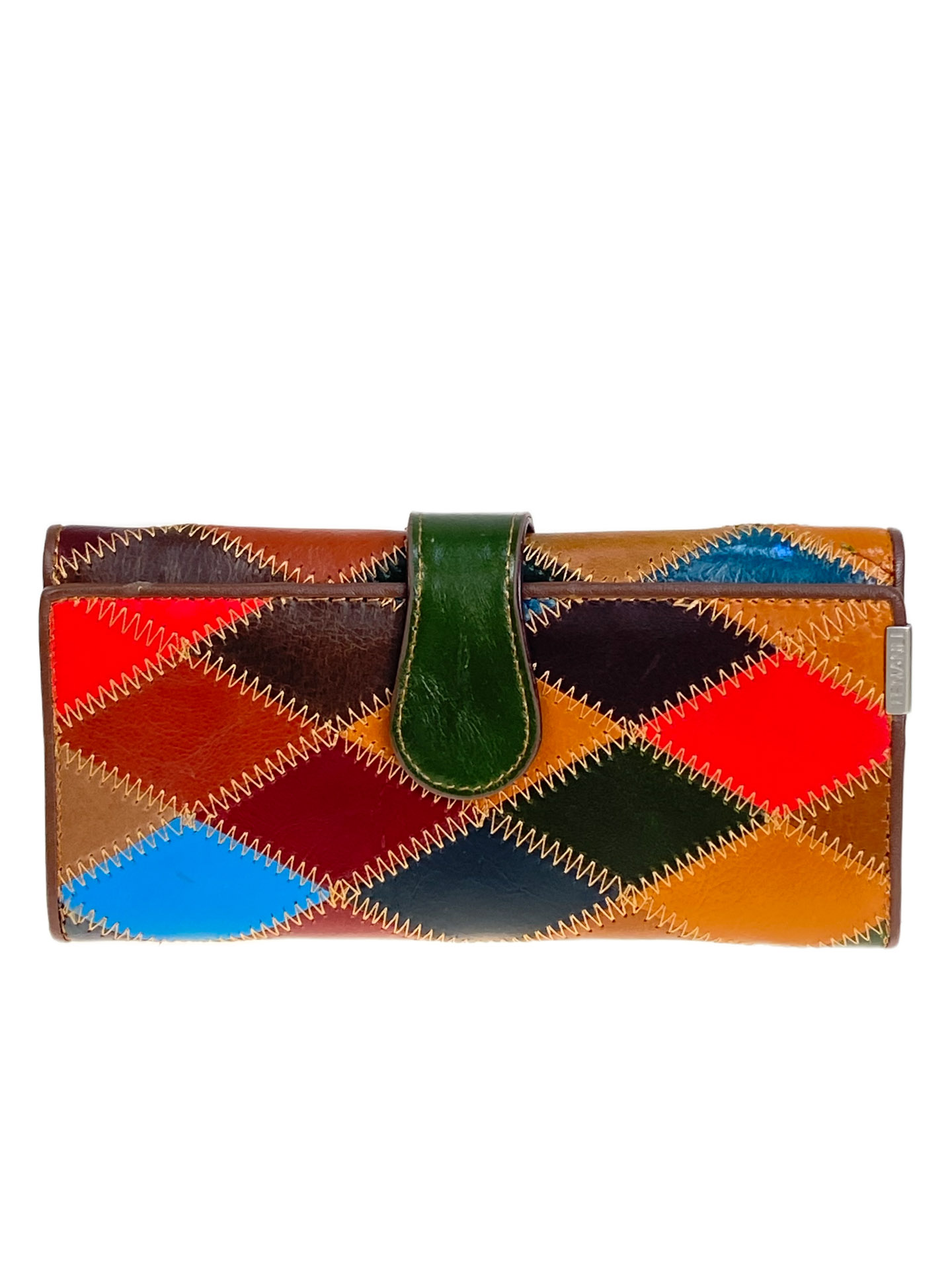 На фото 1 -  Женское портмоне из натуральной кожи мультицвет