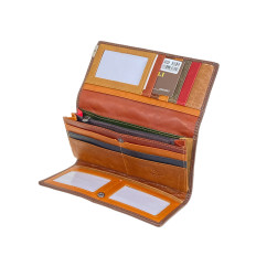 На фото 2 -  Женское портмоне из натуральной кожи мультицвет