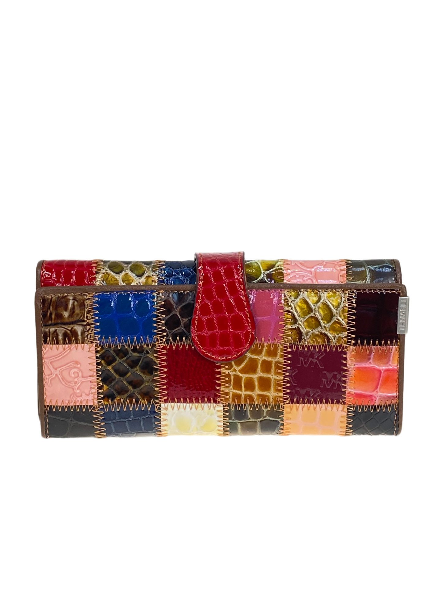 На фото 1 -  Женское портмоне из натуральной кожи мультицвет
