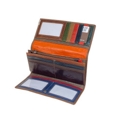 На фото 2 -  Женское портмоне из натуральной кожи мультицвет