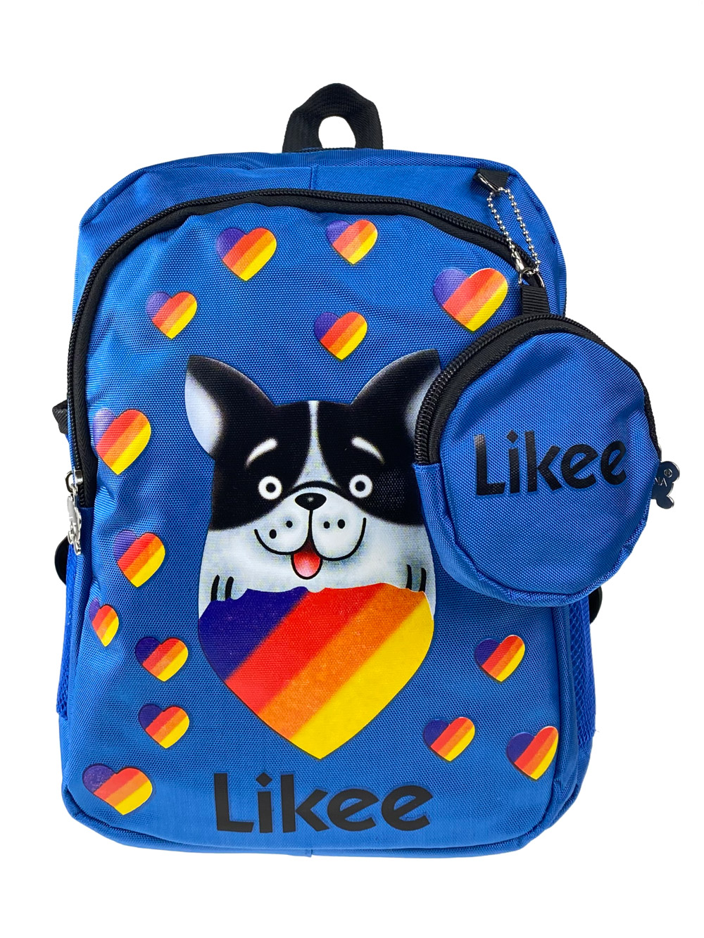 На фото 2 - Детский рюкзак с забавным принтом, цвет синий