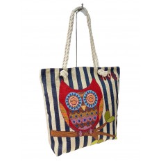 На фото 2 - Пляжная сумка шоппер  из текстиля, мультицвет
