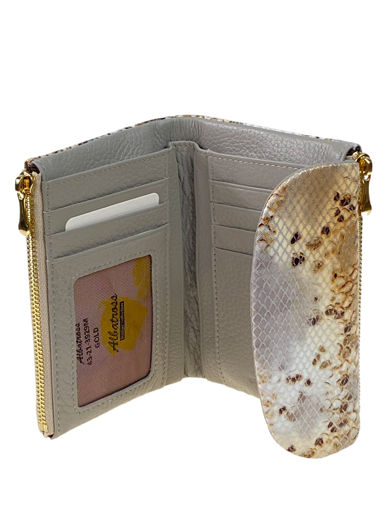 На фото 2 - Женский кошелек из натуральной кожи, мультицвет