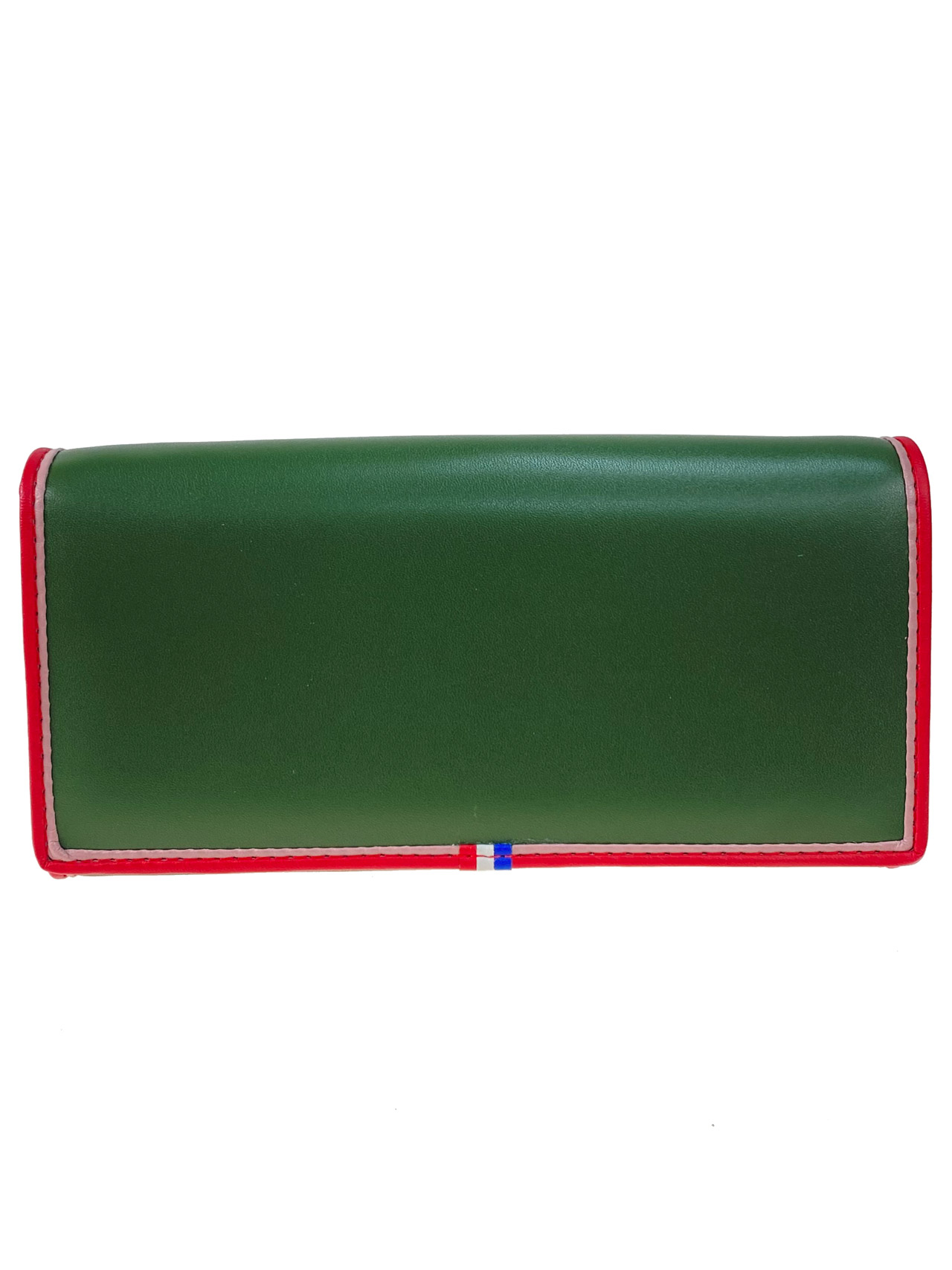 На фото 1 - Женское портмоне из мягкой натуральной кожи,  цвет  зеленый