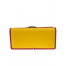 На фото 1 - Женское портмоне из мягкой натуральной кожи,  цвет желтый