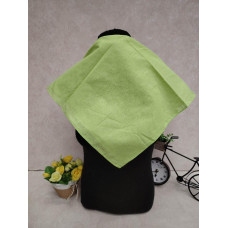 На фото 1 - Платок косынка на голову и шею, хлопок, цвет светло зеленый