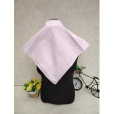 На фото 1 - Платок косынка на голову и шею, хлопок, цвет бело-розовый