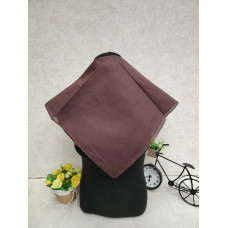 На фото 1 - Платок косынка на голову и шею, хлопок, цвет шоколад На фото 1 - Платок косынка на голову и шею, хлопок, цвет шоколад