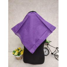 На фото 1 - Платок косынка на голову и шею, хлопок, цвет фиолетовый На фото 1 - Платок косынка на голову и шею, хлопок, цвет фиолетовый