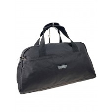 На фото 1 - Дорожная сумка из текстиля, цвет черный 