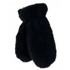 На фото 1 - Зимние женские варежки с подкладом из искусственного меха цвет черный