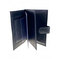 На фото 2 - Чёрная обложка для паспорта и автодокументов из натуральной кожи