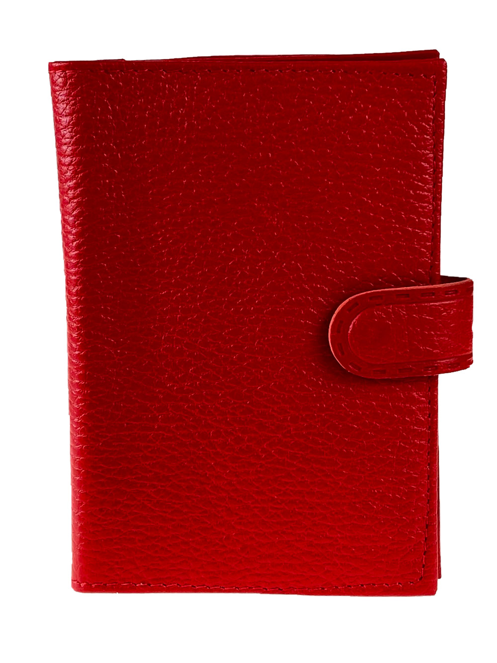 На фото 1 - Кожаная обложка для паспорта и автодокументов, цвет красный