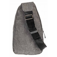 На фото 3 - Тканевая сумка-слинг, цвет серый