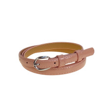 На фото 1 -  Ремень женский из лакированной искусственной кожи, цвет пудра