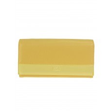 На фото 1 - Женский кошелёк-портмоне из мягкой натуральной кожи, цвет  желтый
