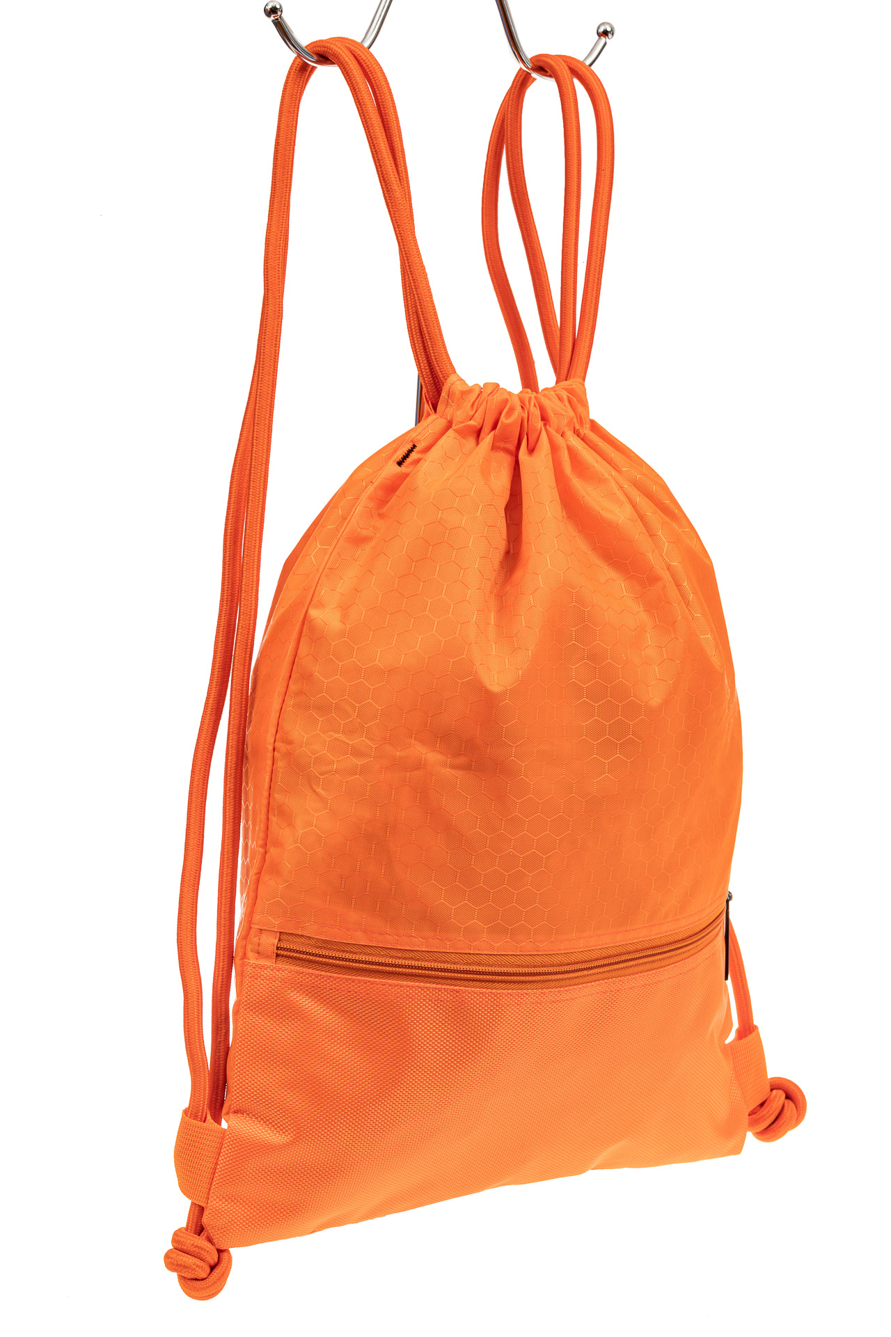 На фото 1 - Мешок для обуви в школу, цвет оранжевый