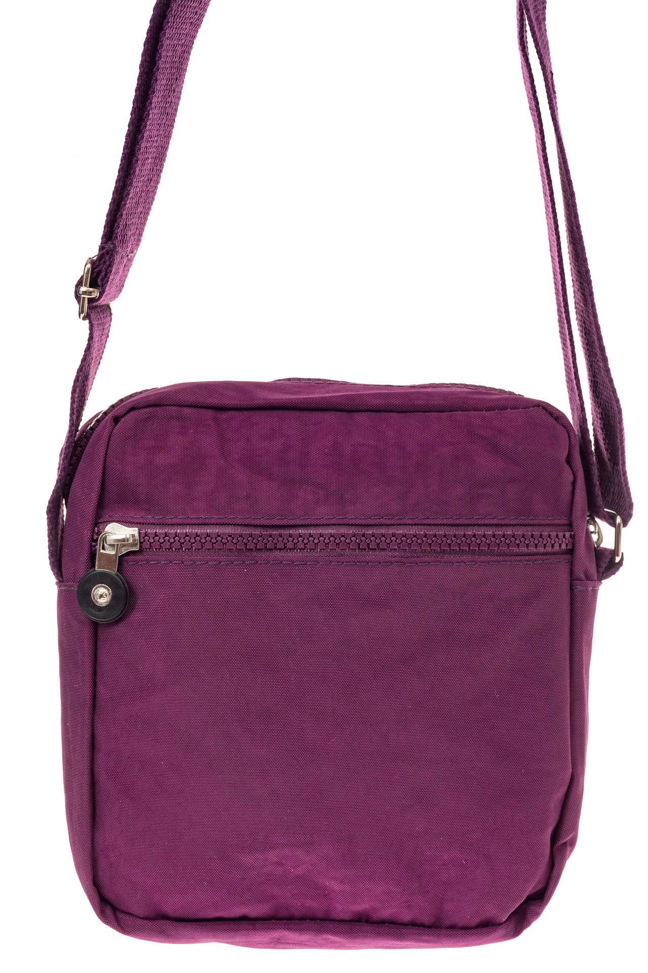 На фото 3 - Текстильная кросс-боди, цвет фиолетовый