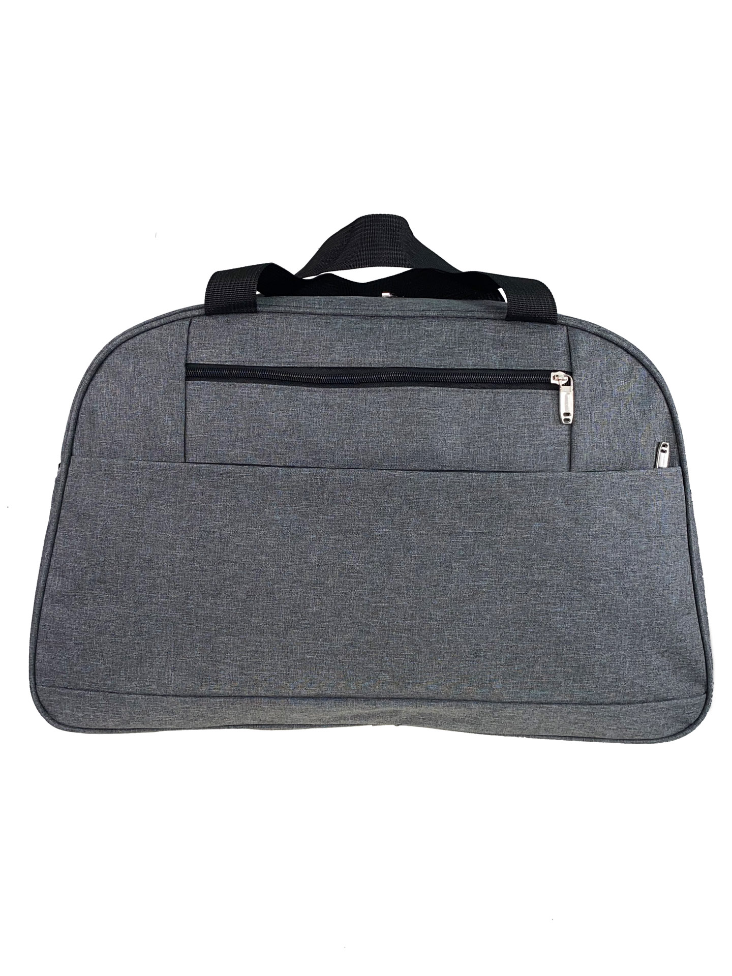 На фото 2 - Багажная женская сумка из текстиля, цвет серый
